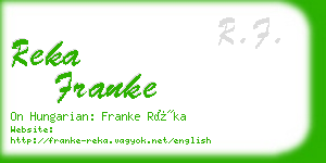 reka franke business card